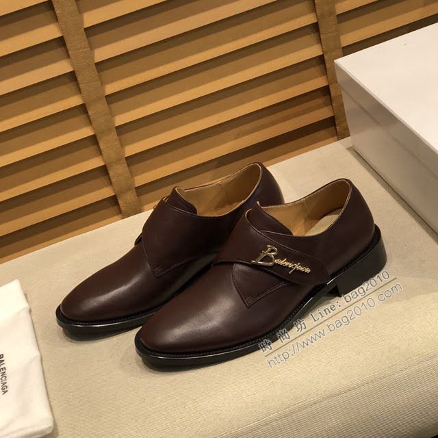 Balenciaga經典款男鞋 巴黎世家頂級版本進口原版小牛皮西裝鞋  hdbl1194
